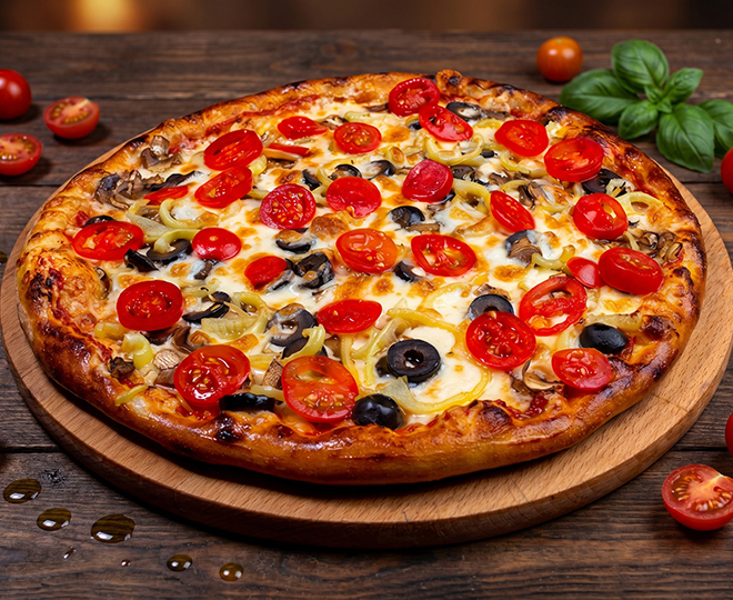 PIZZA VEGETARIANĂ MEDIE