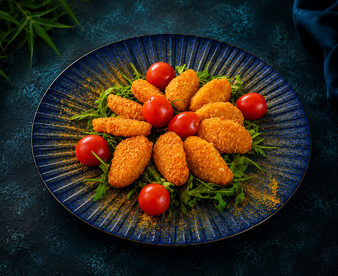 CROCHETE VEGETALE CU RUCOLA SI ROSII CHERRY