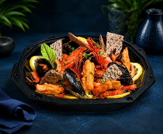 PLATOU MIXT DE PEȘTE ȘI FRUCTE DE MARE